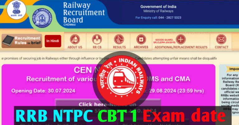 RRB NTPC 2024 exam date