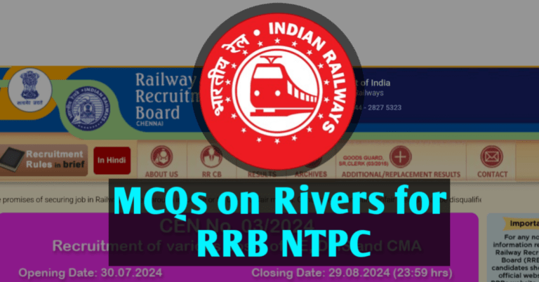 MCQs on Rivers for RRB NTPC