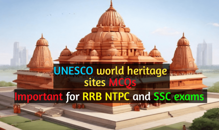 UNESCO world heritage sites MCQs