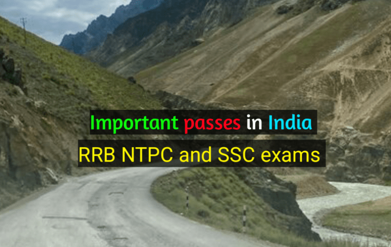 Important passes of India