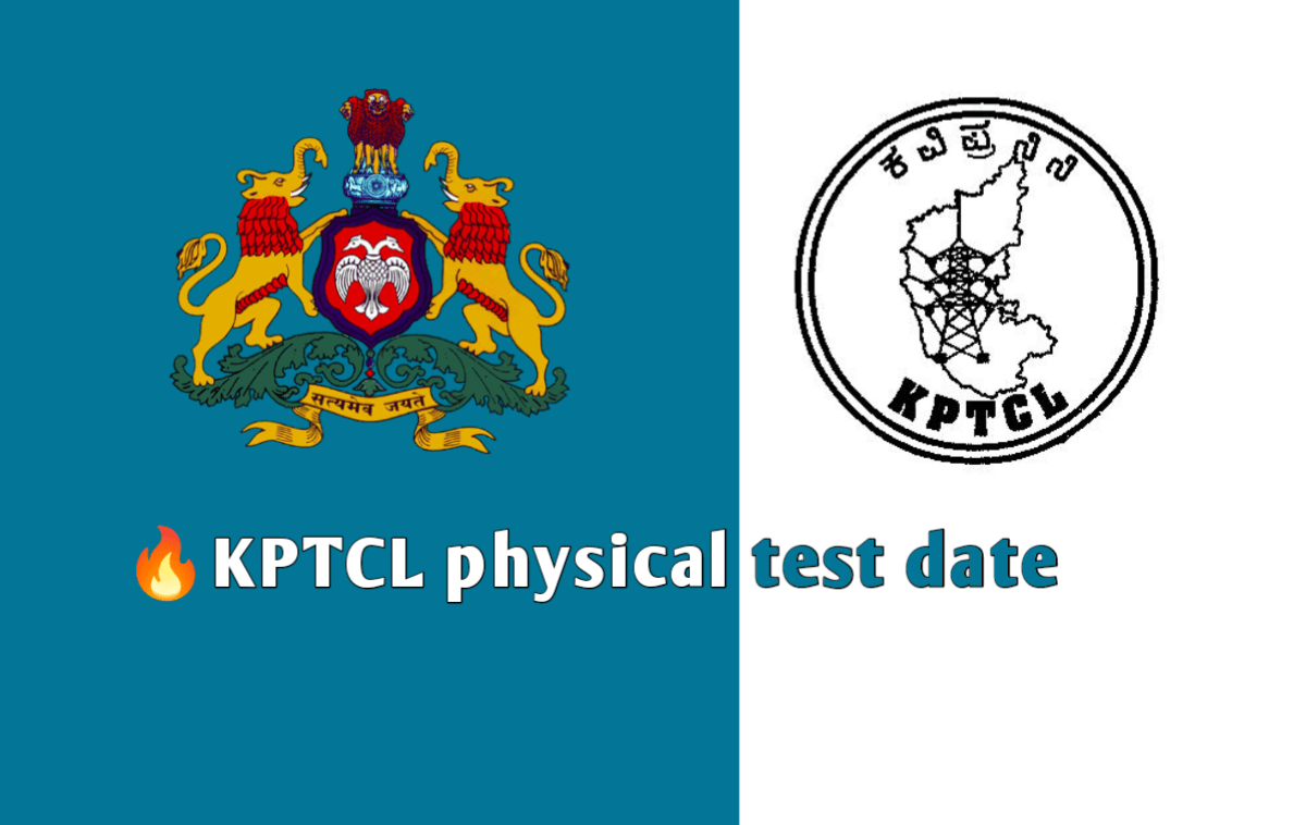 KPTCL physical test date