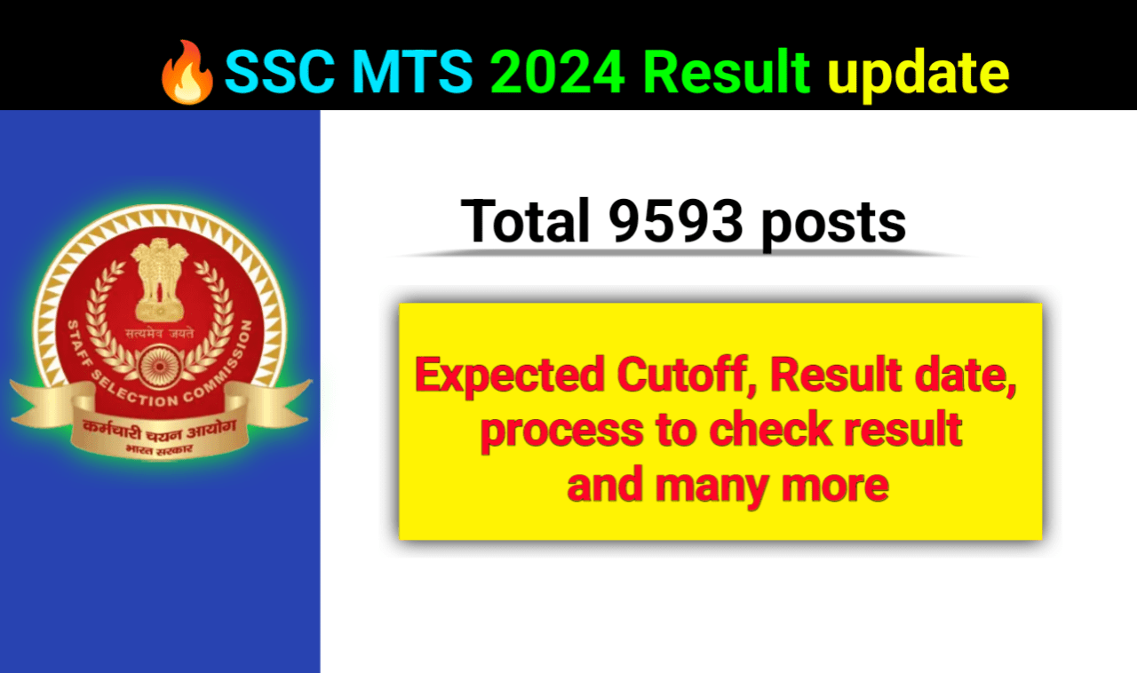 SSC MTS result 2024 new update