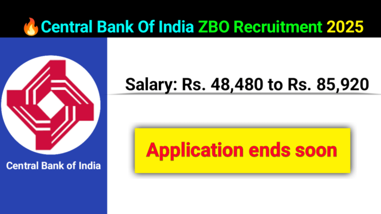 Central Bank Of India ZBO Recruitment 2025