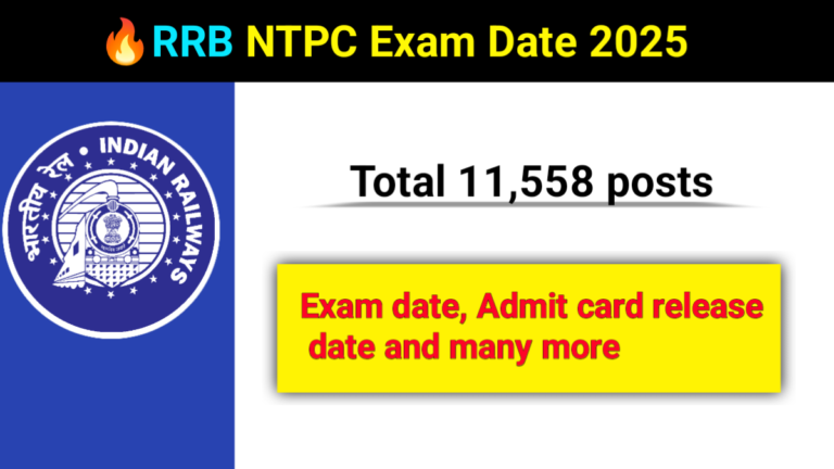 RRB NTPC Exam Date 2025